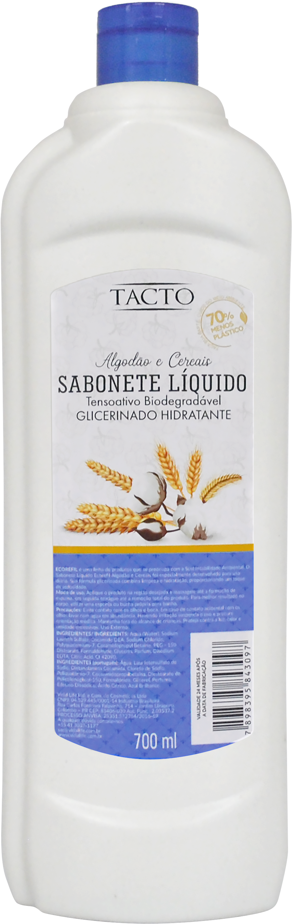Sabonete Líquido Algodão e Cereal 700ml
