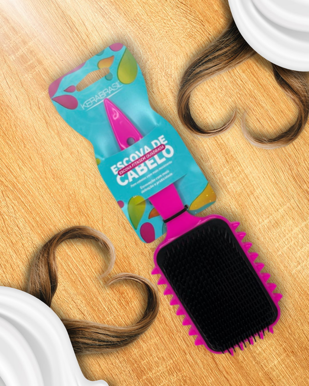 Escova de Cabelo Fitagem Quadrada