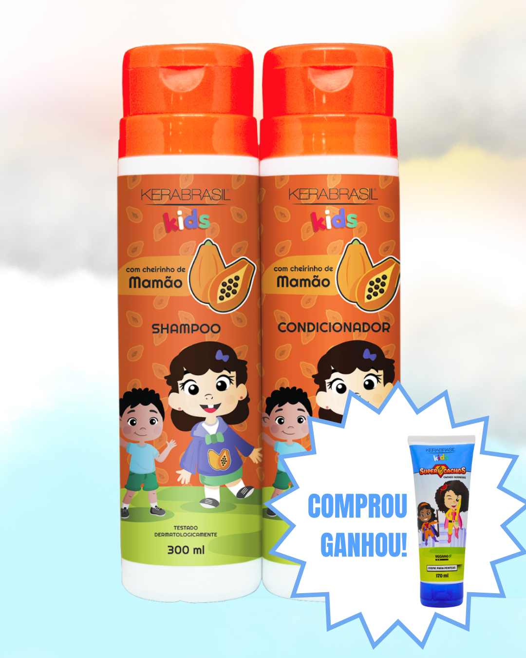 Kit Infantil Mamão Kerabrasil 300ml | Gan...