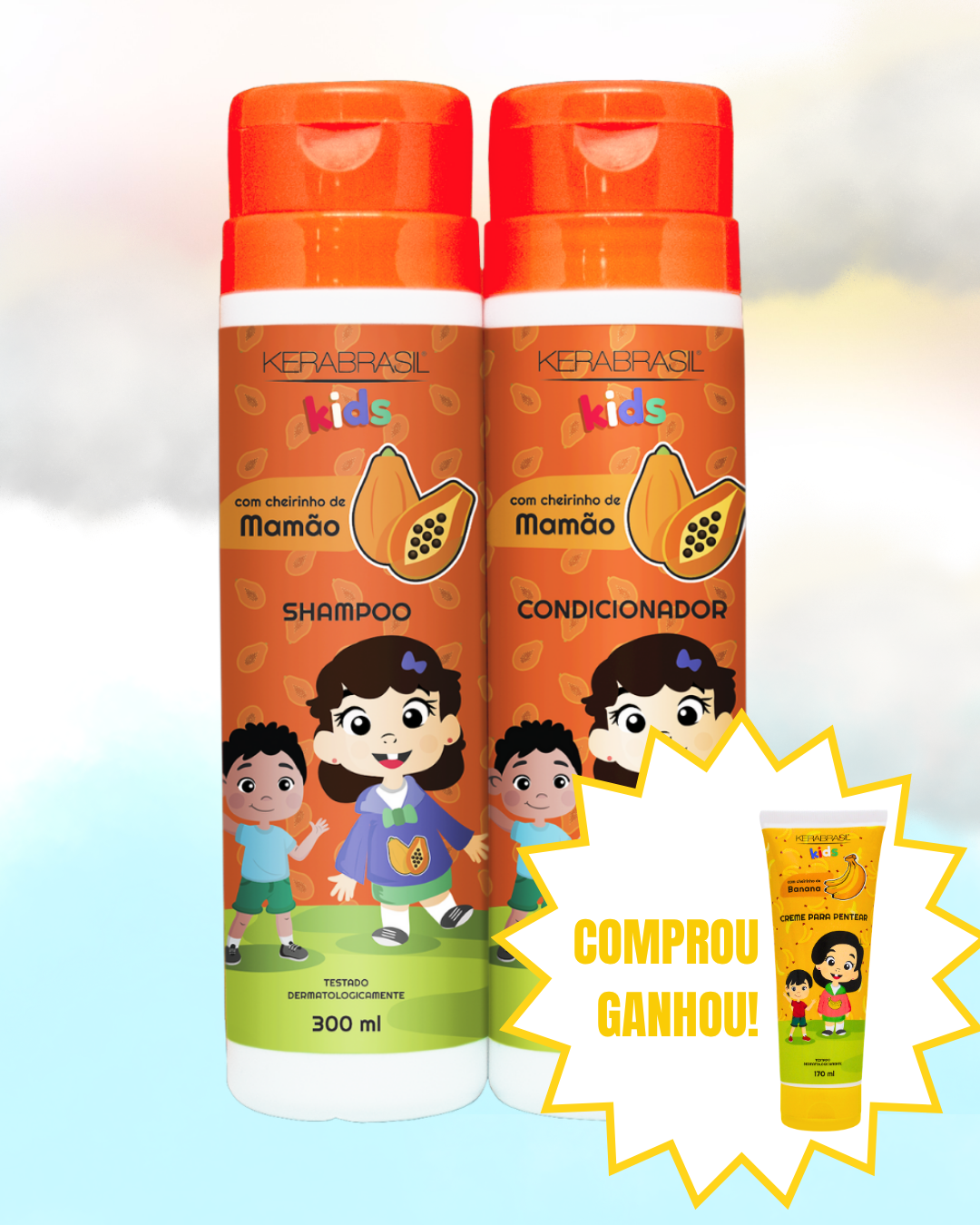 Kit Infantil Mamão Kerabrasil 300ml | Gan...