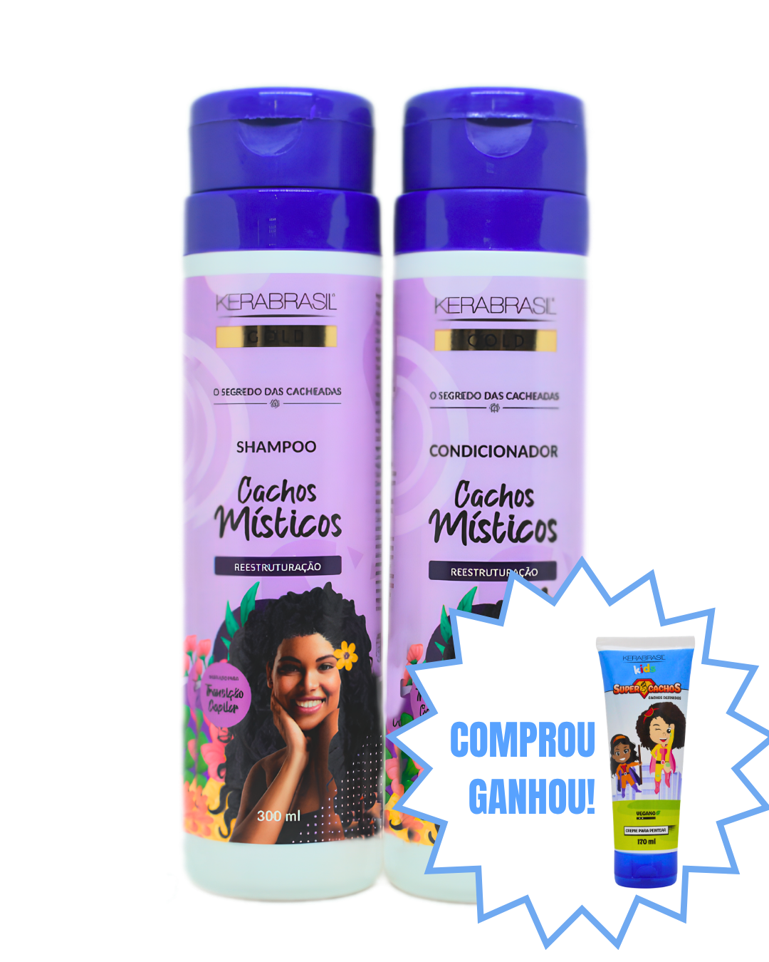 Kit Cachos Místicos Kerabrasil 300ml | Ga...