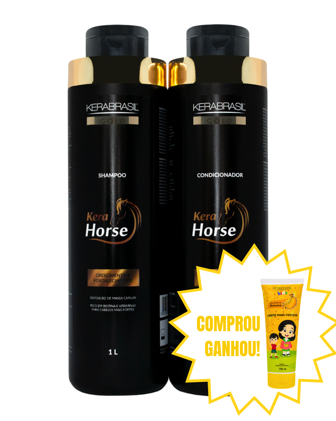 Kit Kera Horse Kerabrasil 1L | Ganhe Crem...