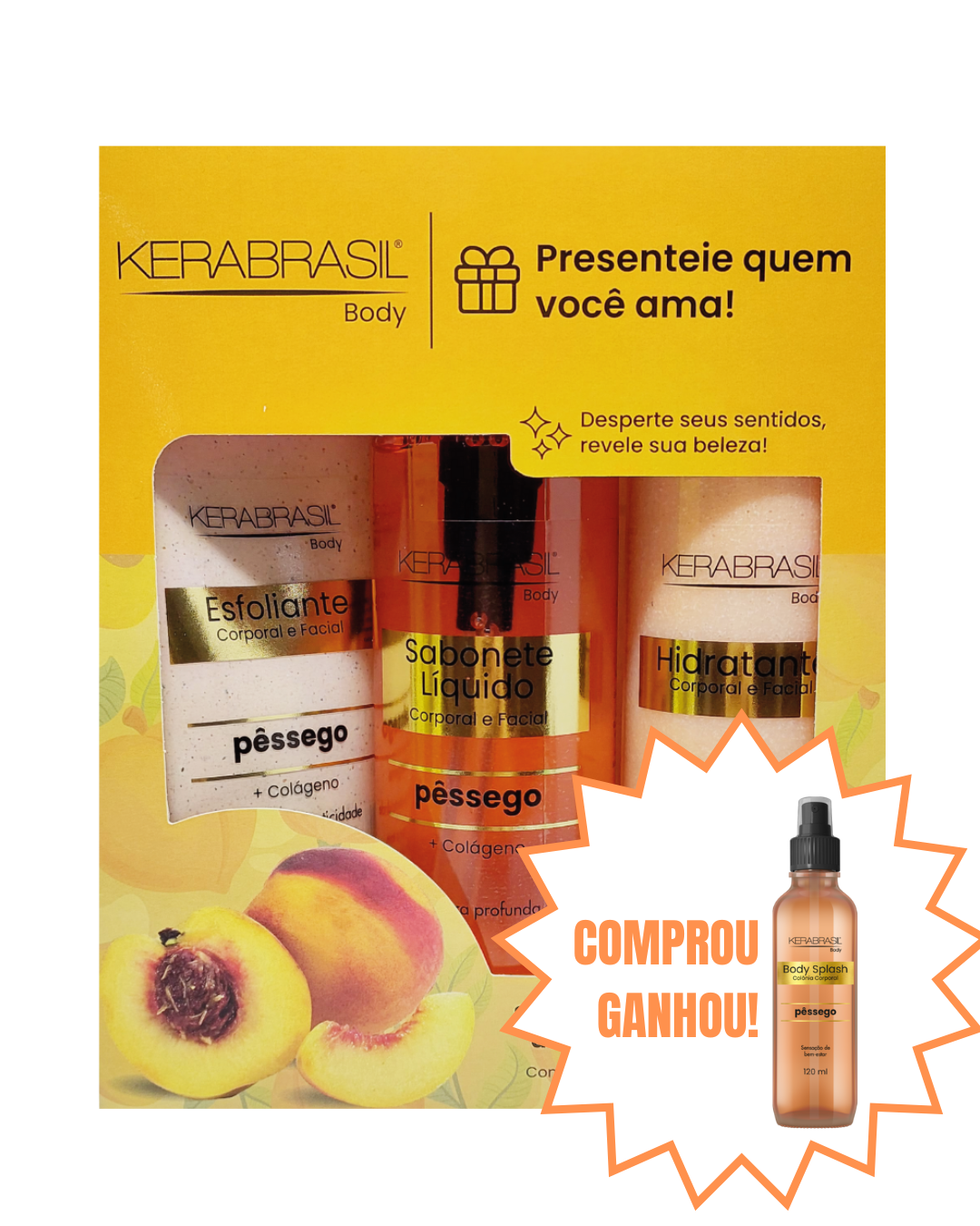 Compre um Kit Kerabrasil Body Pêssego e G...