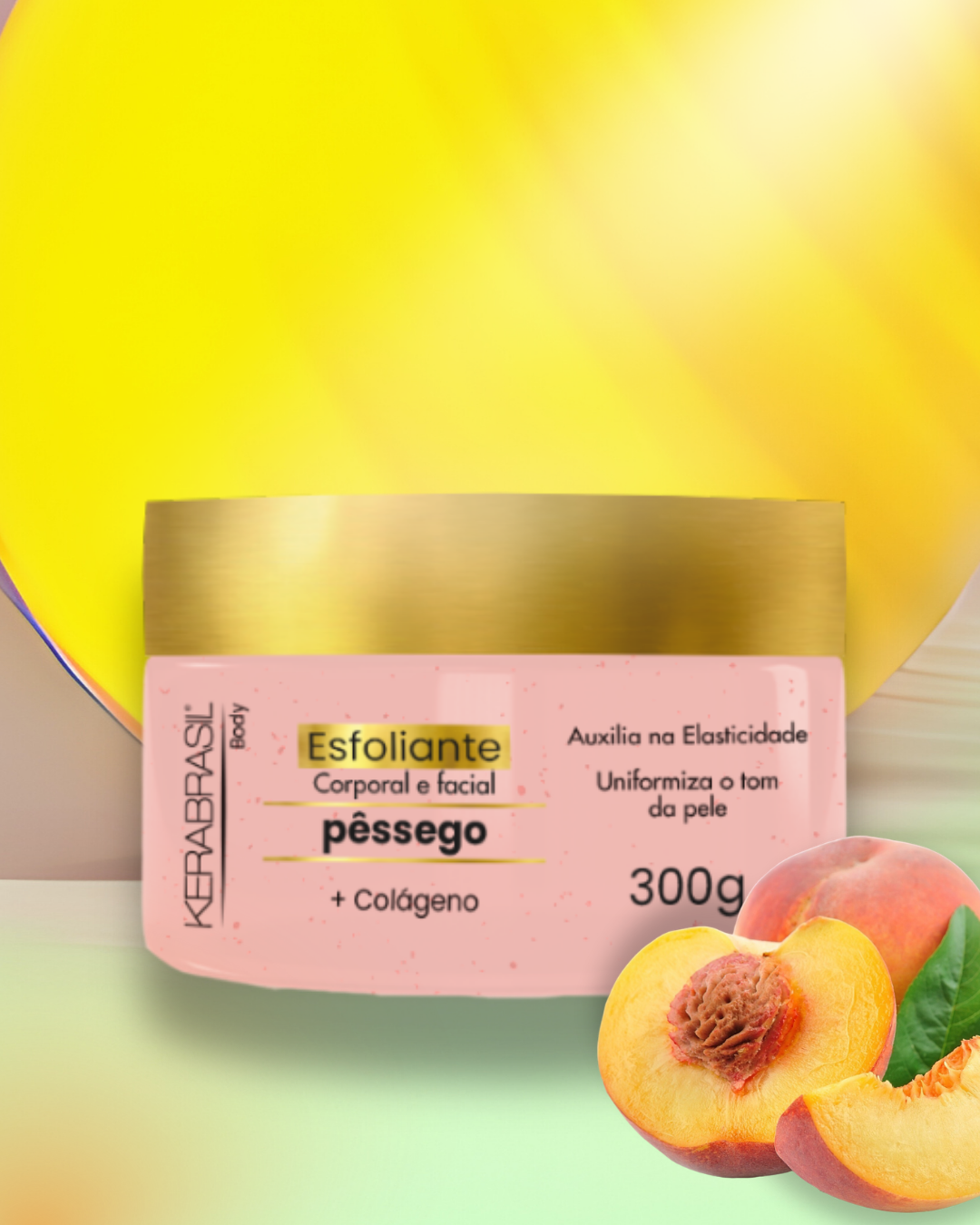 Esfoliante Corporal e Facial Pêssego 300g