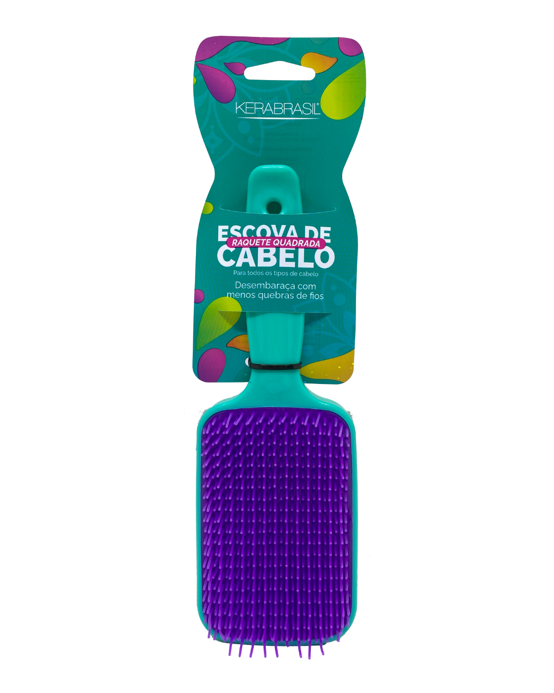 Escova de Cabelo Raquete Quadrada