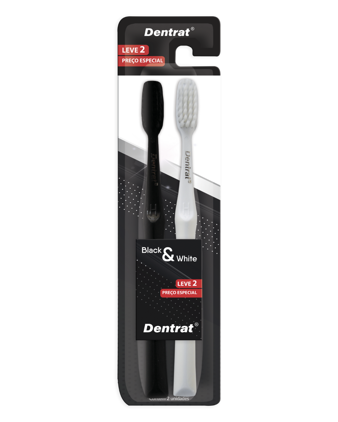 Kit Escova Black & White c/2